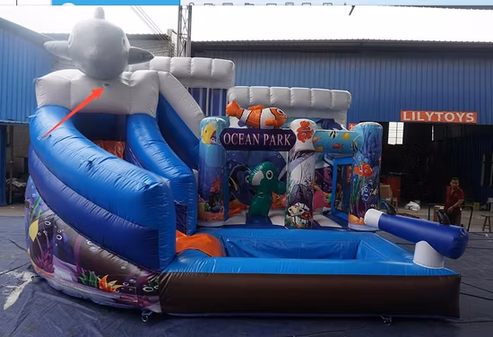 Aufblasbares Kinder-Bouncer-Rutschschloss mit Pool für Kinder-Trampolinspringen